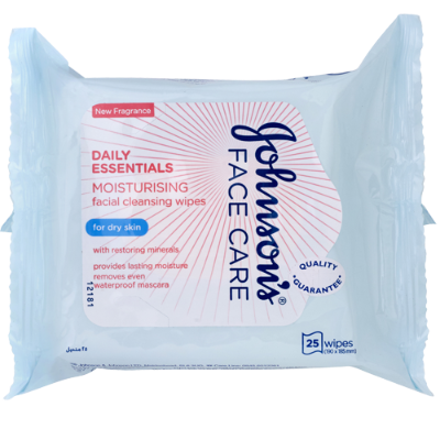 Johnson's Facial Cleansing Wipes For Dry Skin 25ea