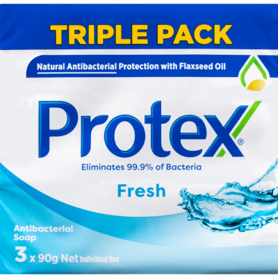 Protex Antibacterial Fresh Long Lasting Bar Soap 3 x 90g