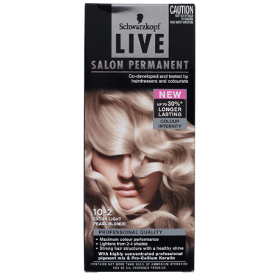 Schwarzkopf Live Salon Permanent Pearl Blonde 4-98 Hair Colour ea