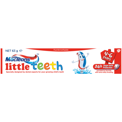 Macleans Little Teeth 4 6 Years Sugar Free Toothpast 63g