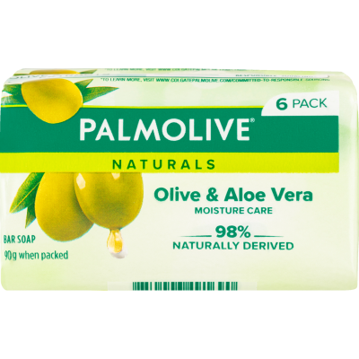 Palmolive Naturals Moisture Care Aloe & Olive Extracts Soap 6 x 90g