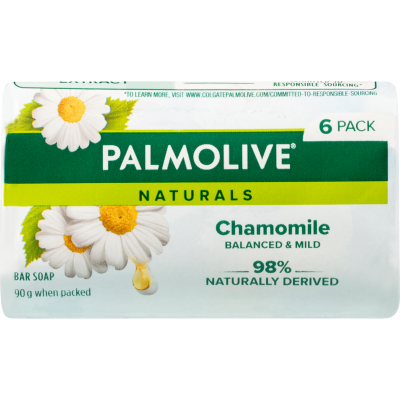 Palmolive Naturals Balanced & Mild Chamomile Extracts Bar Soap 6 x 90g