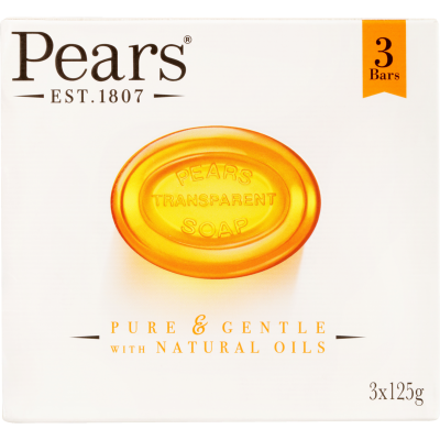 Pears Pure & Gentle Value Pack Bar Soap 3 x 125g