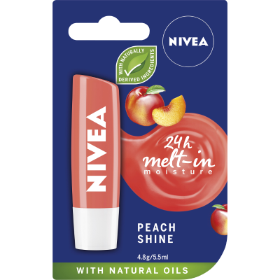 Nivea Peach Shine Lip Balm 4.8g