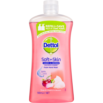 Dettol Antibacterial Rose & Cherry In Bloom Foaming Hand Wash Refill 500ml