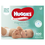 Huggies Fragrance Free Baby Wipes 400pk