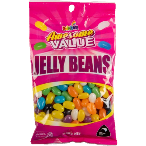 Rainbow Awesome Value Jelly Beans Confectionery 240g