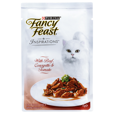 Purina Fancy Feast Inspirations Beef Courgette & Tomato Cat Food 70g