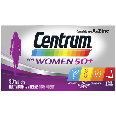 Centrum For Woman 50+ Vitamin Tablets 90pk