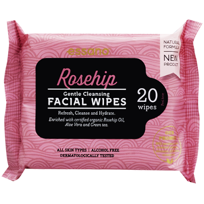 Essano Rosehip Facial Wipes 20ea