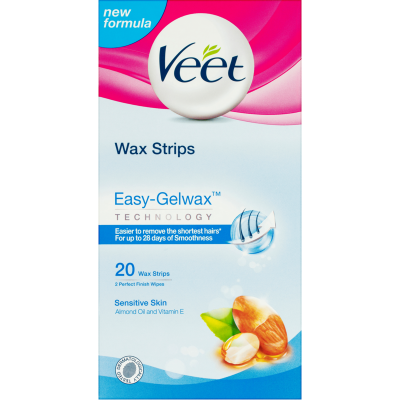 Veet Easy-Gel Legs Sensitive Skin Wax Strips 20pk