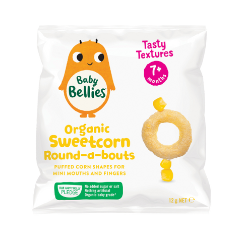 Baby Bellies Organic Sweetcorn Round-A-Bouts 7+ Months 12g