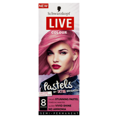 Schwarzkopf Live Pastels Cotton Candy Pink Semi Permanent Colour ea