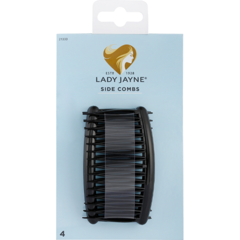 Lady Jayne Black Side Combs 4ea