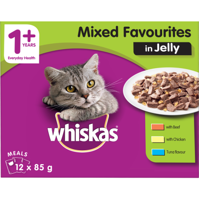 Whiskas Wet Cat Food Pouches Mixed 12pk