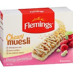 flemings chewy muesli bars berry smoothie 165g 6pk