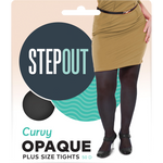 Stepout Curvy Opaque 50D Plus Size Tights Black ea