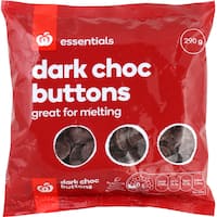 essentials choc buttons dark 290g