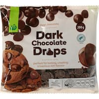 countdown chocolate drops dark 200g