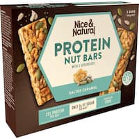 nice & natural protein nut bar muesli bars 3 super seedssalted caramel 165g