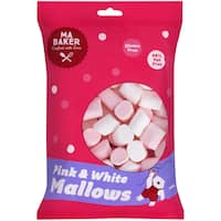 ma baker marshmallows pink & white 200g