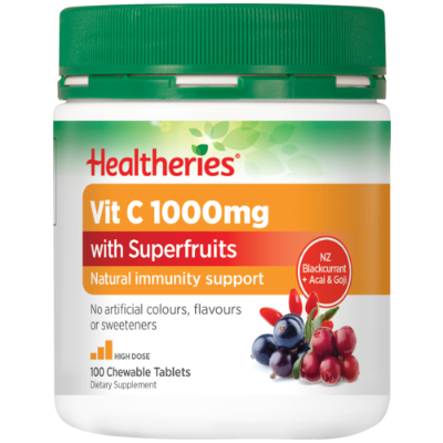 Healtheries Vitamin C 1000mg with Superfruits Chewable Tablets 100ea