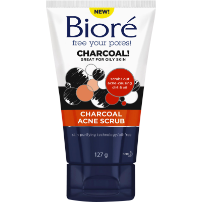 Biore Charcoal Acne Scrub 127g