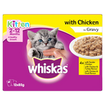 Whiskas Kitten with Chicken in Gravy Wet Cat Food Pouches 12pk