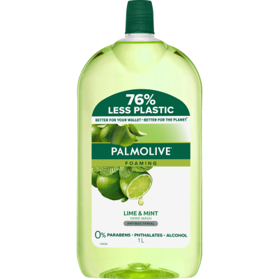 Palmolive Foaming Antibacterial Lime & Mint Hand Wash Refill 1l