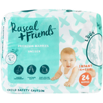 Rascal and Friends Premium Nappies Unisex 4-8kg Infant 24ea