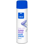 Value Super Hold Hair Spray 500ml