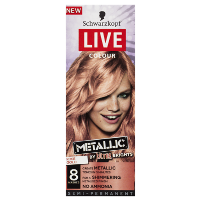 Schwarzkopf Live Metallic Rose Gold Hair Colour 1ea