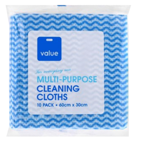 Value Multi Purpose Cleaning Cloths 10pk
