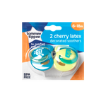 Tommee Tippee Cherry Latex Decorated Soother 6-18 months 2ea