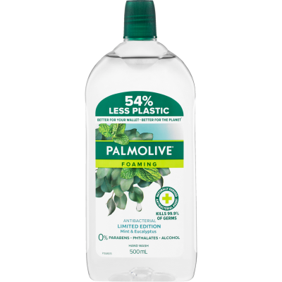 Palmolive Foaming Antibacterial Mint & Eucalyptus Limited Edition Hand Wash Refill 500ml