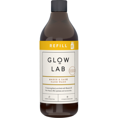 Glow Lab Amber & Sage Hand Wash Refill 600ml