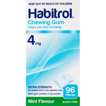 Habitrol Mint Flavour Sugar Free Extra Strength Chewing Gum 4mg 96pk