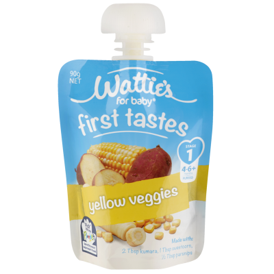 Wattie's First Tastes Yellow Veggies Baby Food 4-6+ Months 90g
