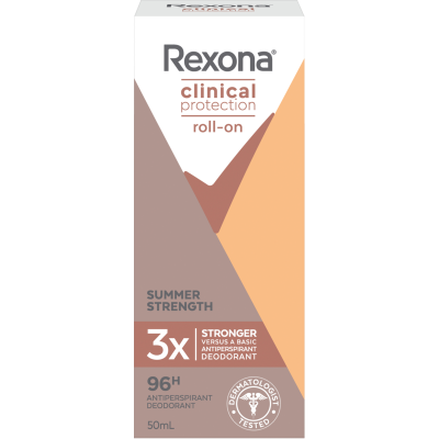 Rexona Clinical Protection Summer Strength 96Hr Antiperspirant Roll On 50ml