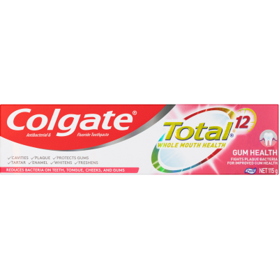 Colgate Total Gum Health Antibacterial Fluoride Toothpaste 115g