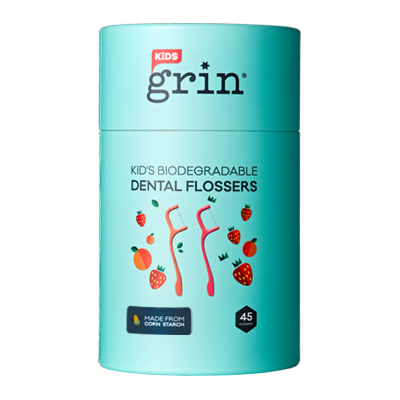 Grin Kid's Biodegradable Dental Flossers 45pk