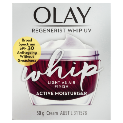 Olay Regenerist Whip UV SPF30 Active Moisturiser 50g