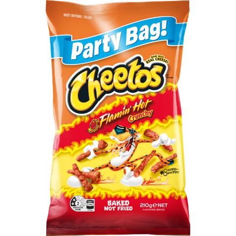 Cheetos Flamin' Hot Crunchy Snacks 210g