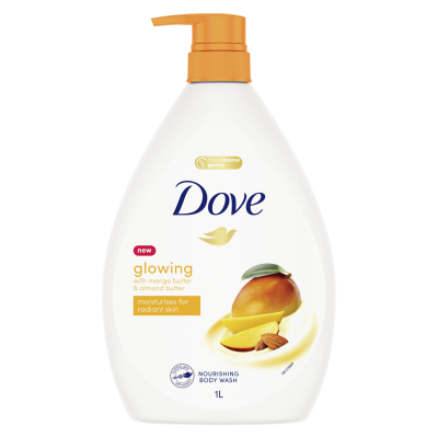 Dove Glowing Mango Almond Butter Nourishing Body Wash 1l