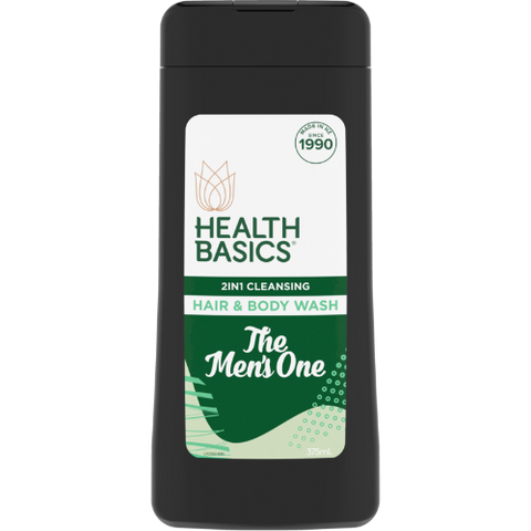 Health Basics The Men's One 2 In 1 Cleansing Hair & Body Wash 375ml