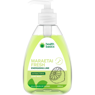 Health Basics Maraetai Fresh Energising Lime Antibacterial Hand Wash 250ml