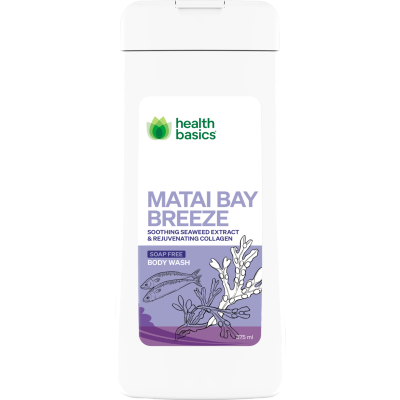 Health Basics Matai Bay Breeze Soap Free Body Wash 375ml