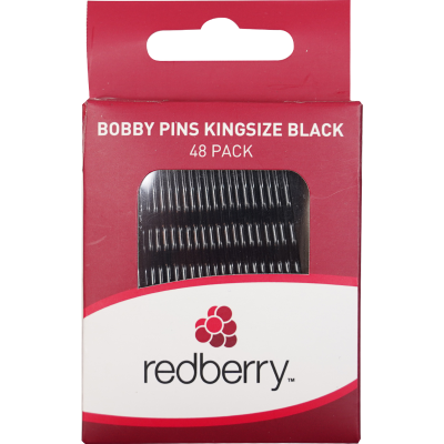 Korbond Black Kingsize Bobby Pins 48pk
