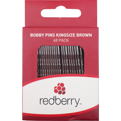 Korbond Brown Kingsize Bobby Pins 48pk