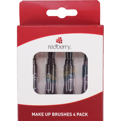 Korbond Red Berry Make up Brushes 4pk